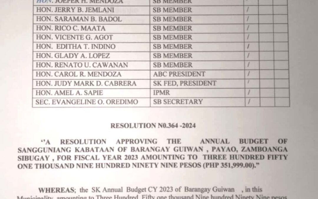 Resolution No. 364-2024