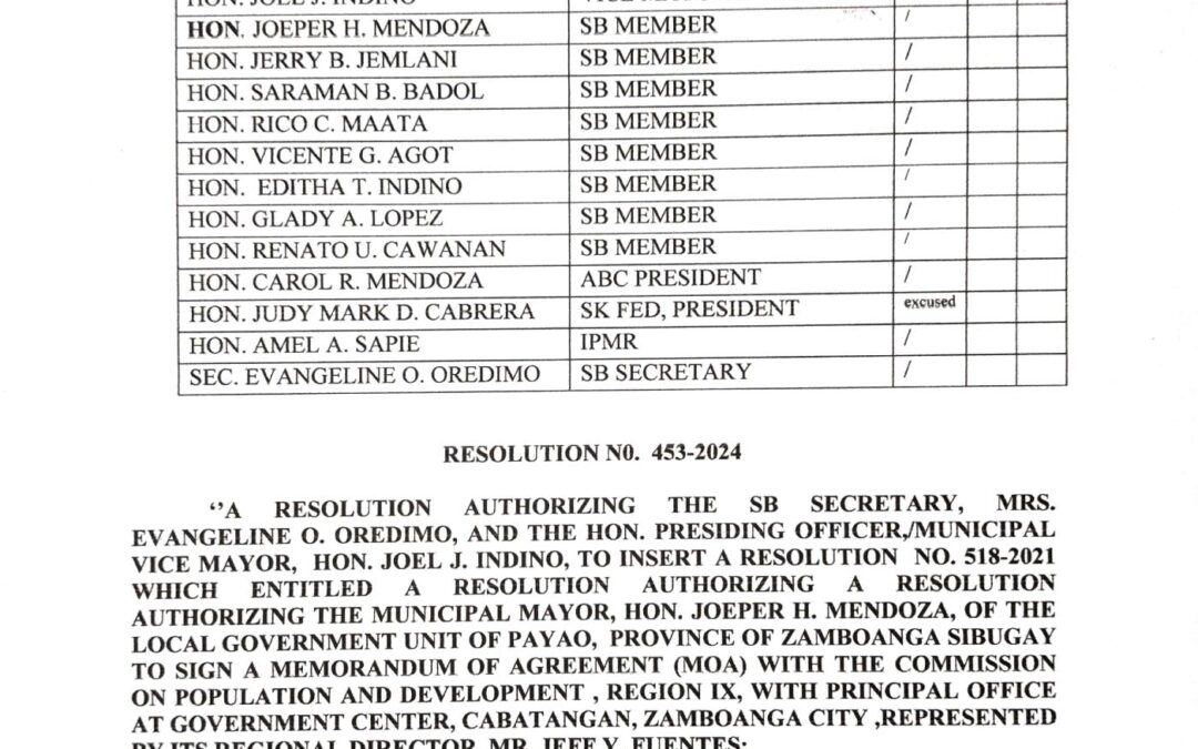 Resolution No. 453-2024