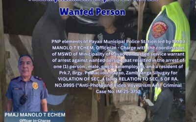 PRESS RELEASED|| Accomplishment Report on Arrest of a Wanted Person