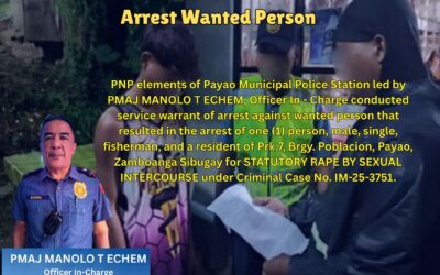 PRESS RELEASE: Accomplishment Report on Arrest Wanted Person